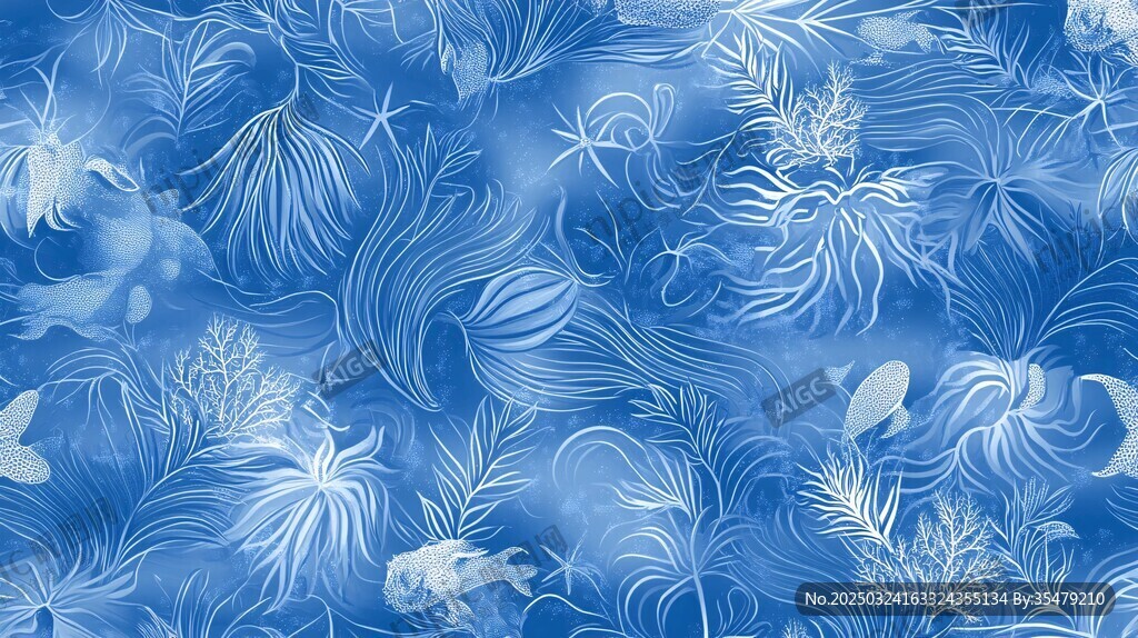 夢幻海洋風藍色紋理圖案