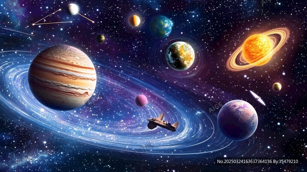 夢幻宇宙中的行星與飛船