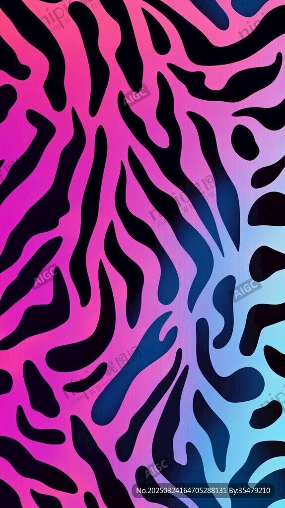 夢幻漸變斑馬紋圖案