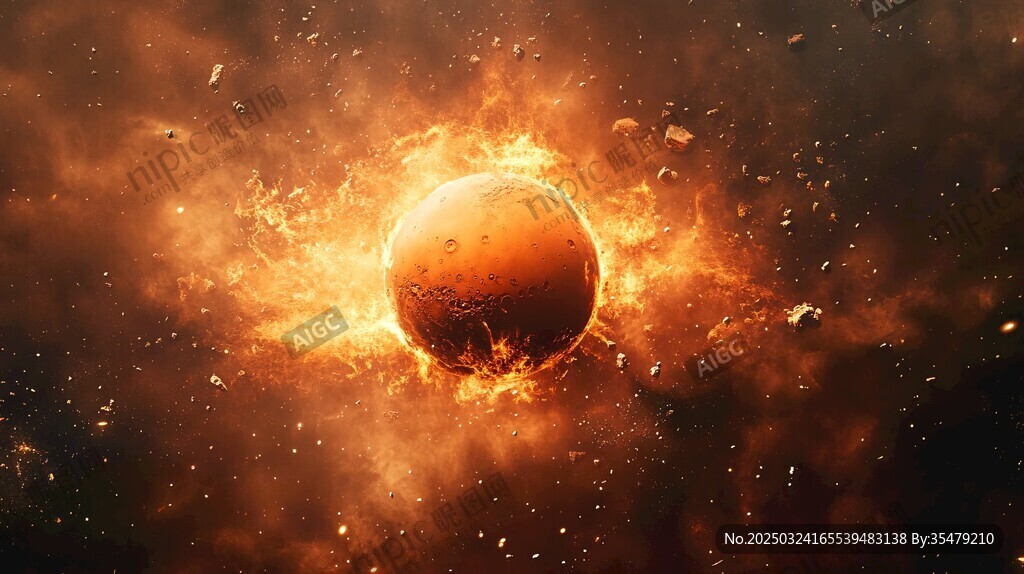 熾熱星球爆發(fā)的壯麗景象