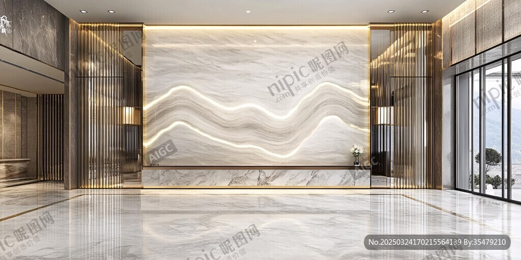 現(xiàn)代大氣的豪華大廳設(shè)計
