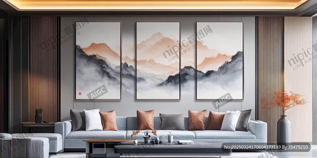 新中式客廳的山水藝術(shù)美學(xué)