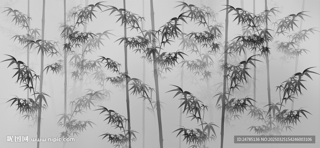 水墨竹子背景