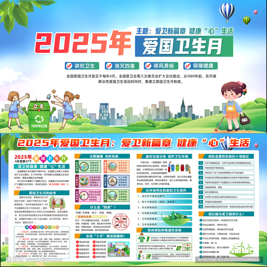 2025年愛國衛生月展板
