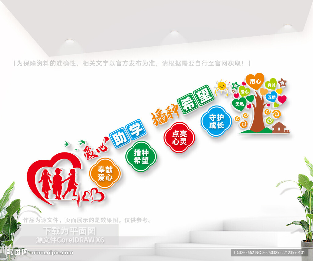 愛心助學樓梯宣傳墻