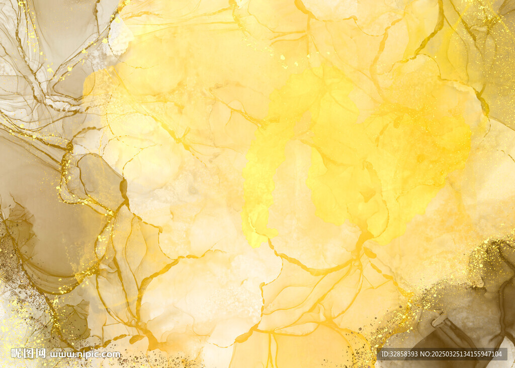 黃色大理石紋背景