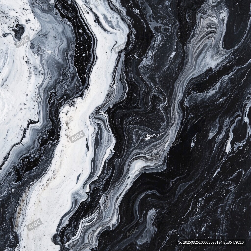 黑白水墨風流體紋理圖案