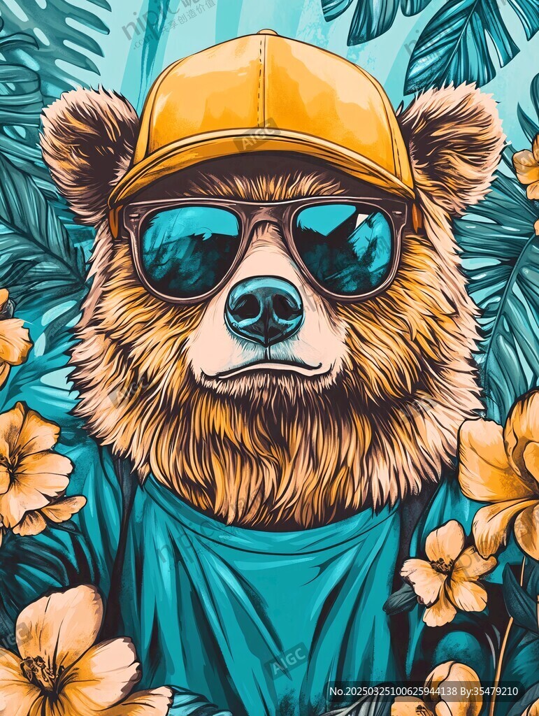 潮酷小熊的時尚夏日裝扮