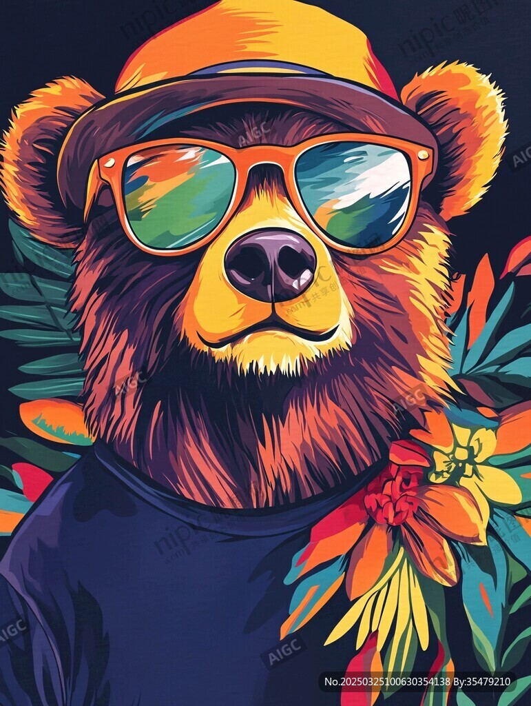 時(shí)尚熊先生的潮流裝扮