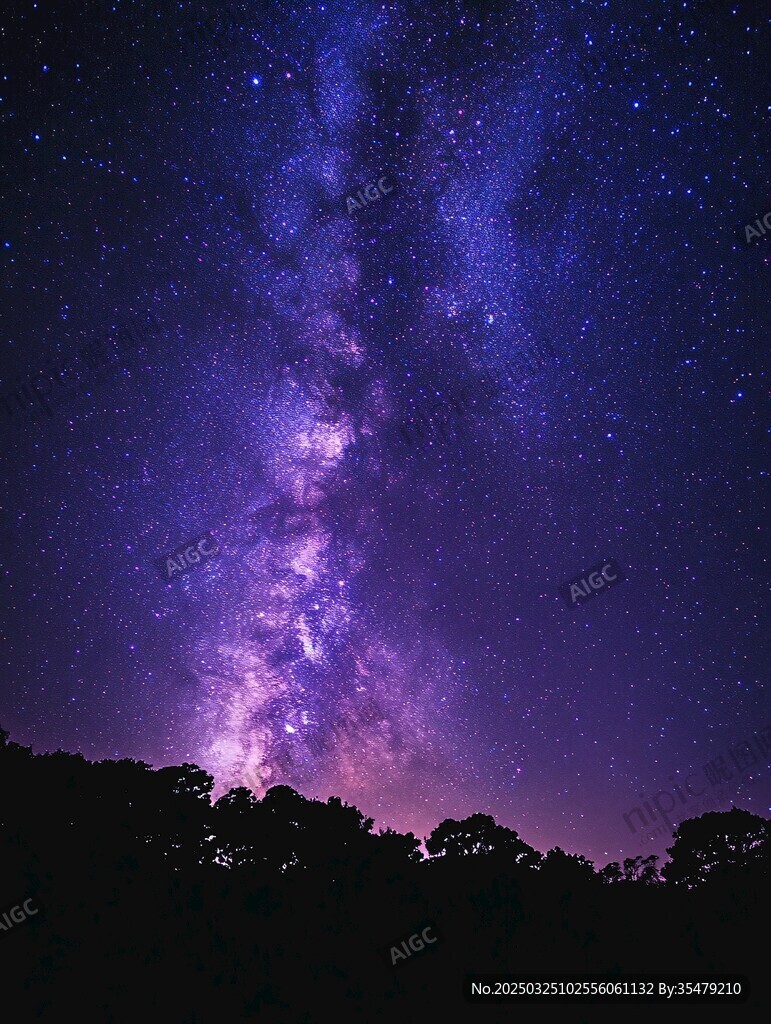 夢幻璀璨的夜空星河