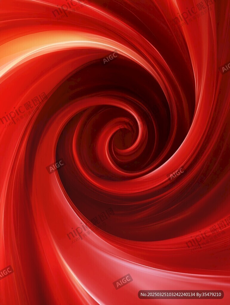 紅色動感螺旋抽象背景圖