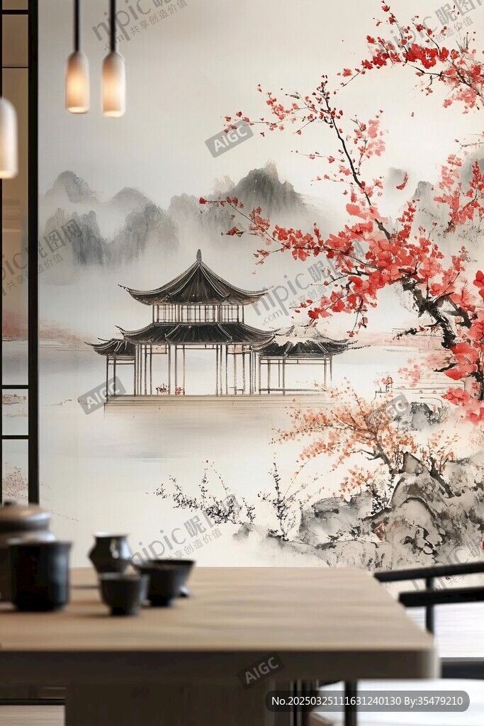 中式茶室之古典山水意境