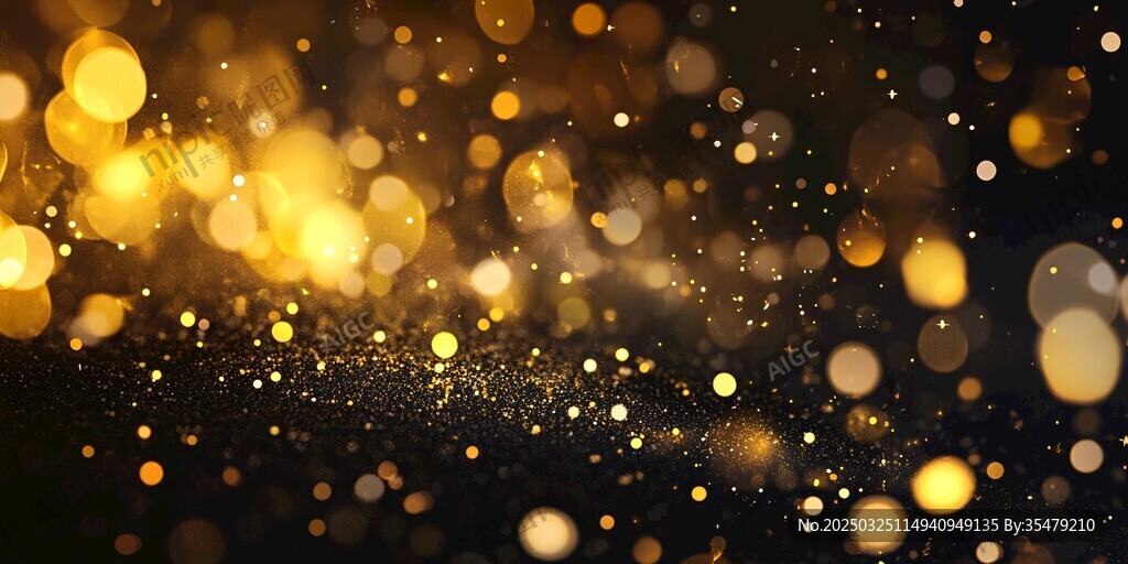 金色光斑夢幻背景效果