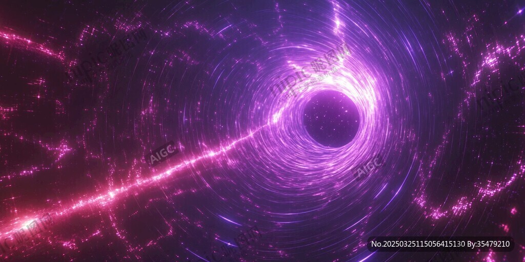 夢幻紫色宇宙漩渦景觀