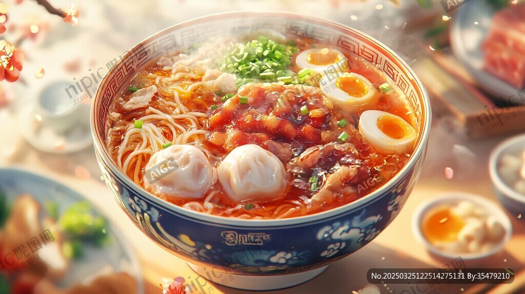 美味誘人的特色丸子面條