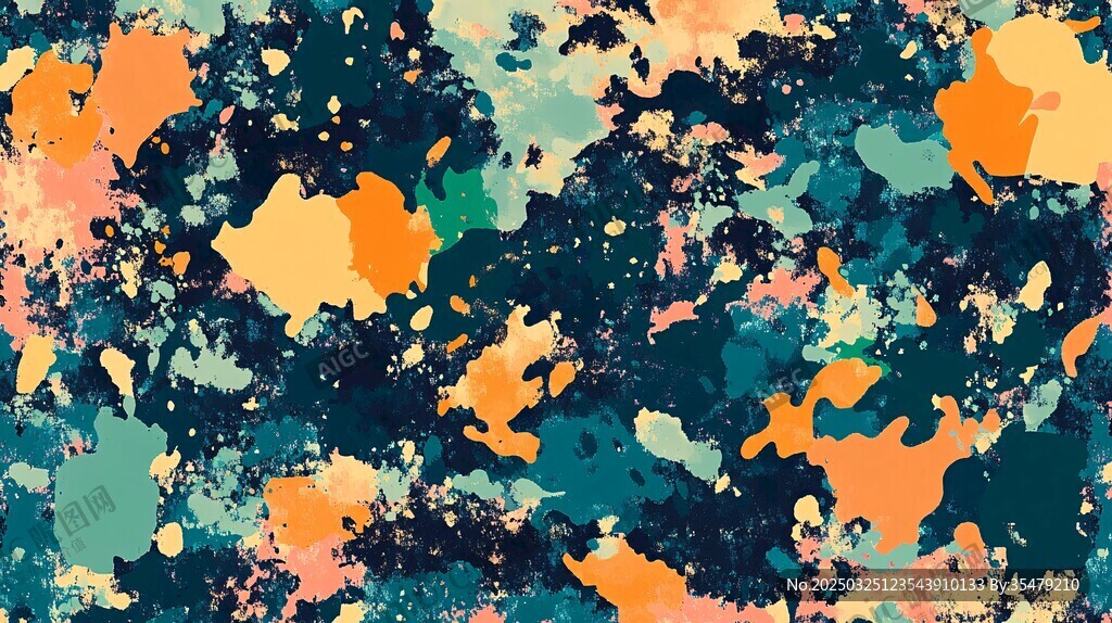 抽象多彩潑墨背景圖案