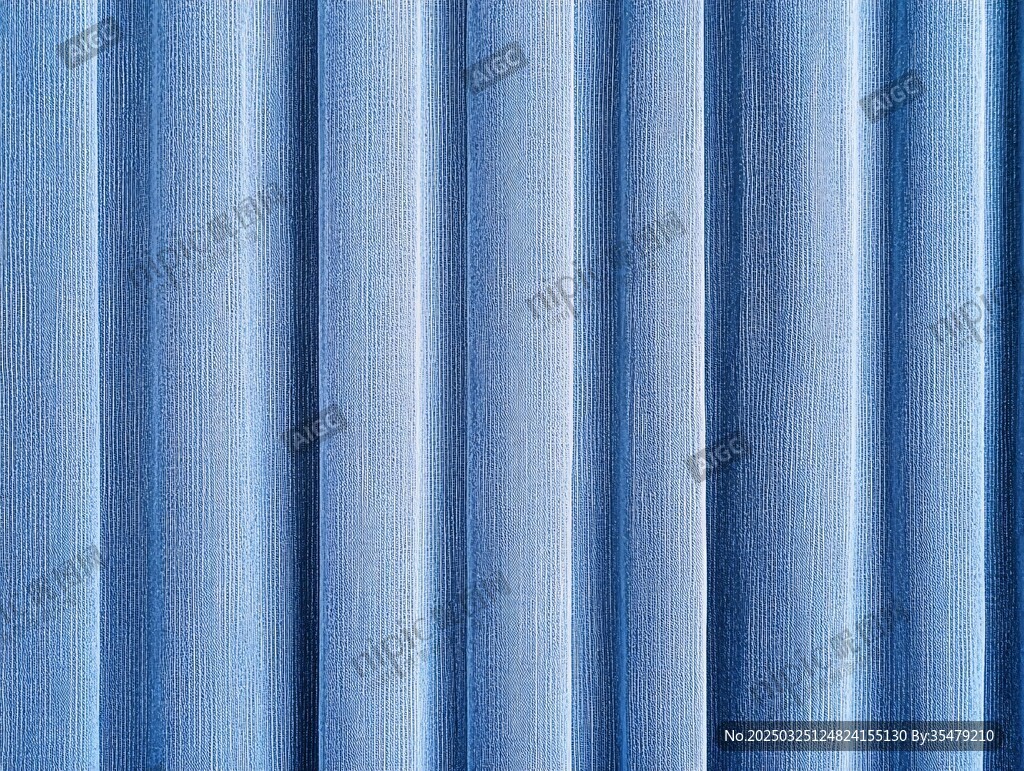 藍(lán)色褶皺織物紋理特寫(xiě)
