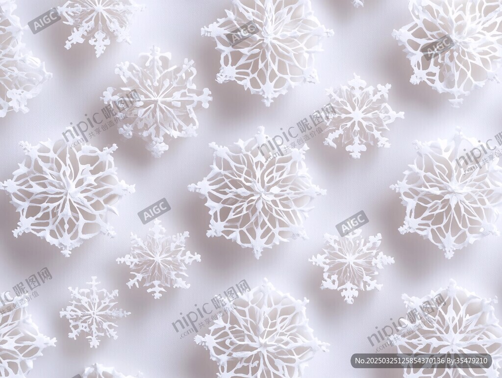 精致手工紙雪花裝飾圖案