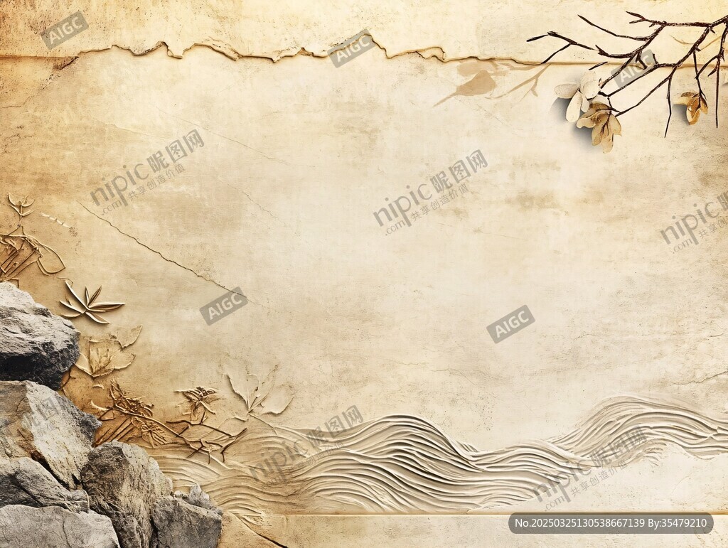 古風(fēng)山水背景圖意境悠然