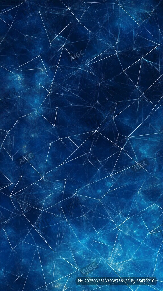 藍色幾何線條星空背景圖