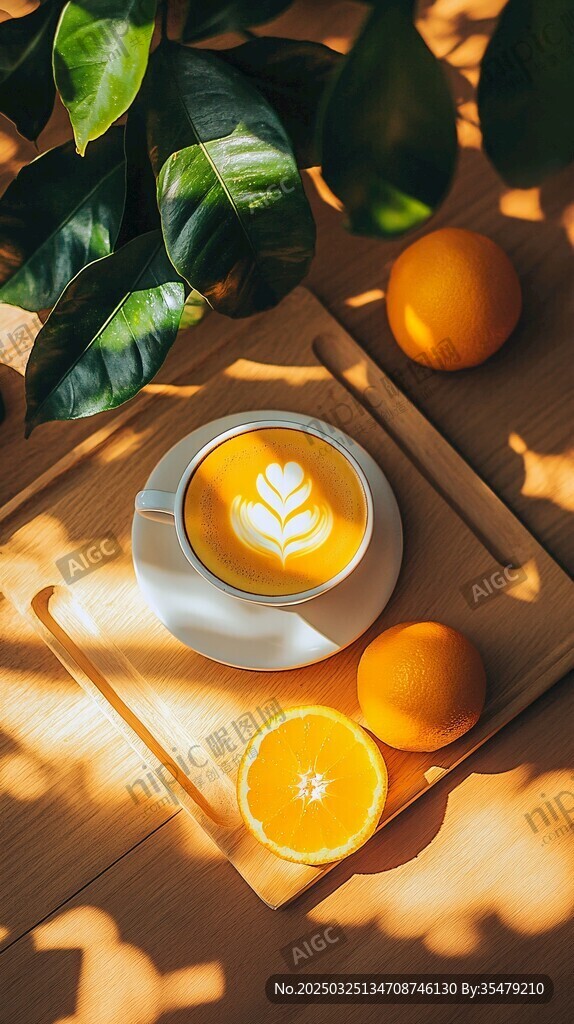 阳光下的咖啡与橙子时光 阳光下的咖啡与橙子时光