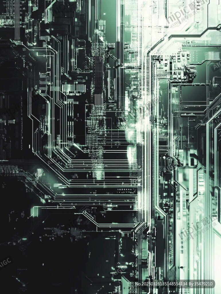科技感電路板背景圖像