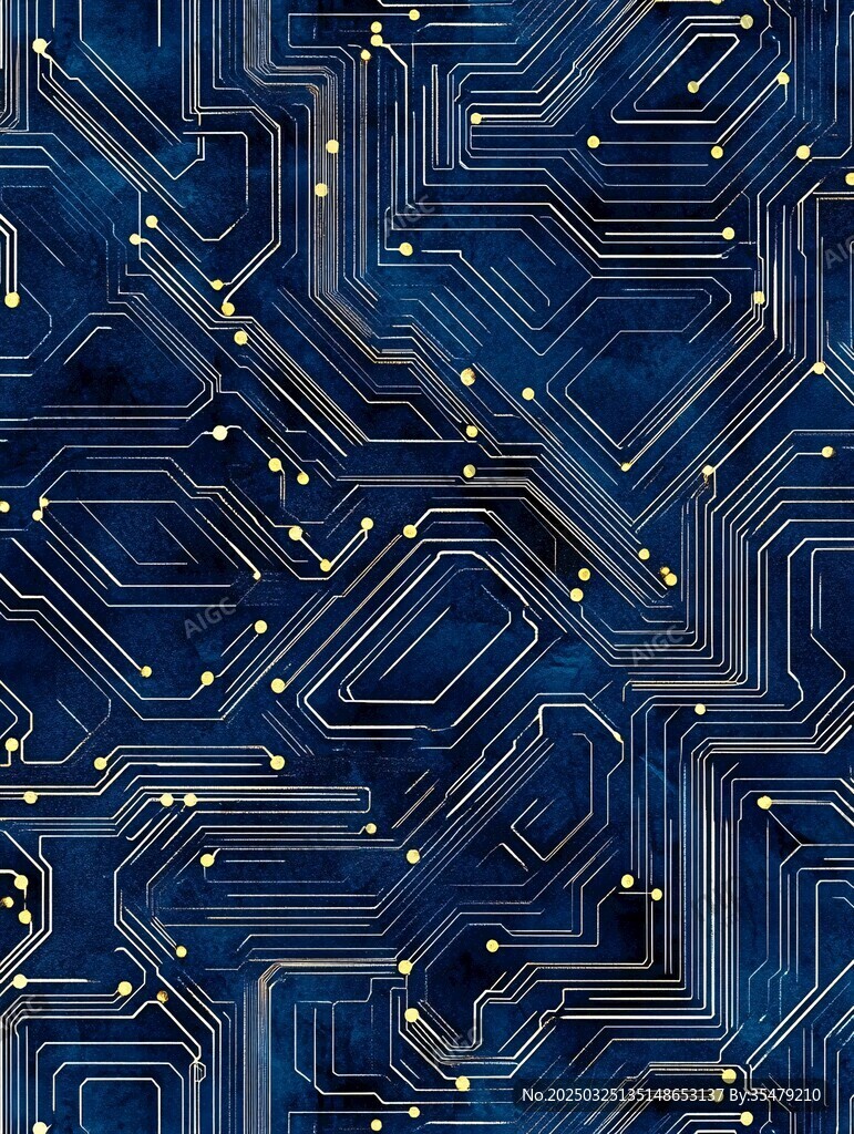 藍色電路板紋理圖案