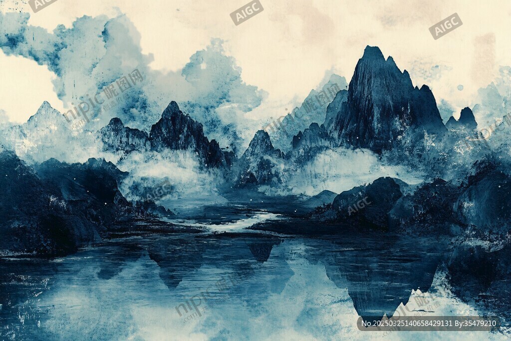 水墨山水間 靜謐自然景