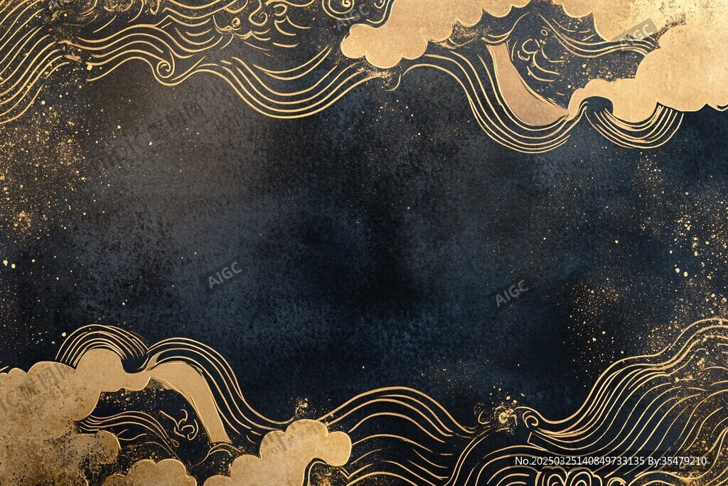 黑金云紋背景圖