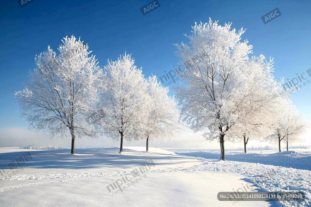 冬日雪林美景