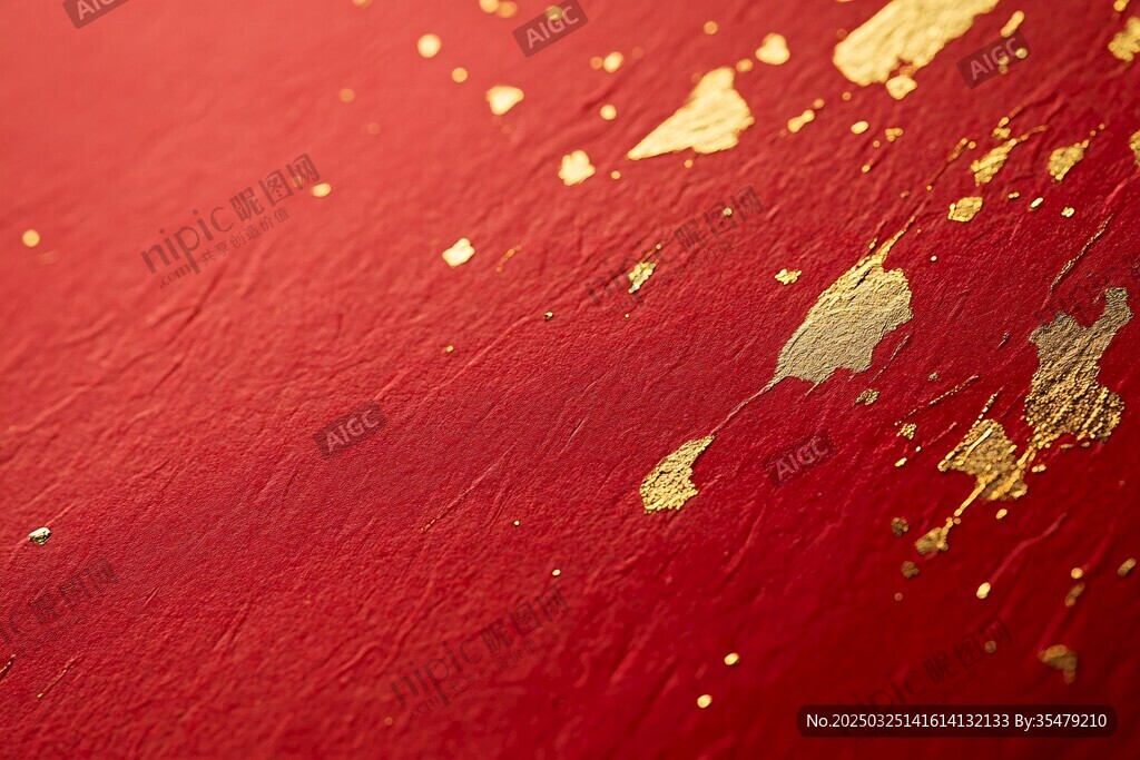 紅底灑金紋理背景圖