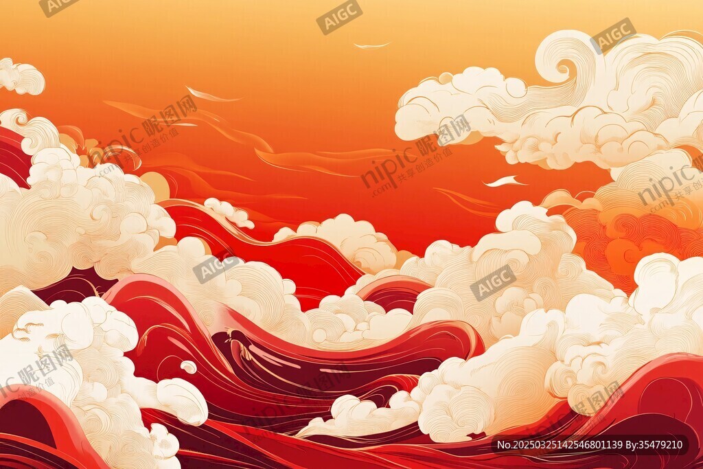 紅日云海圖