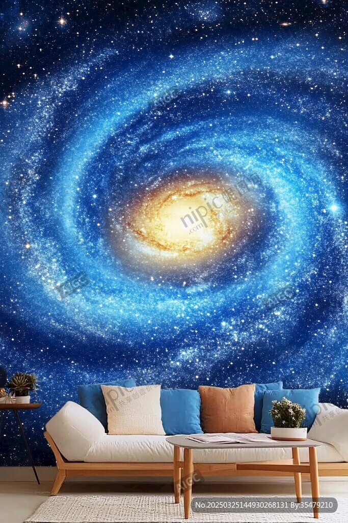 夢幻星系客廳背景墻