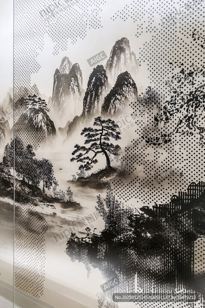 水墨山水意境圖