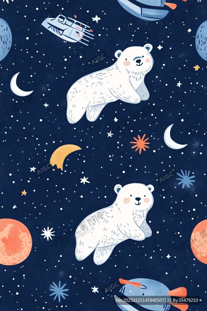 北極熊在宇宙中的奇幻之旅