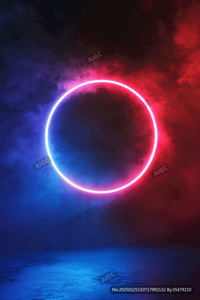 霓虹光環 夢幻光影氛圍圖