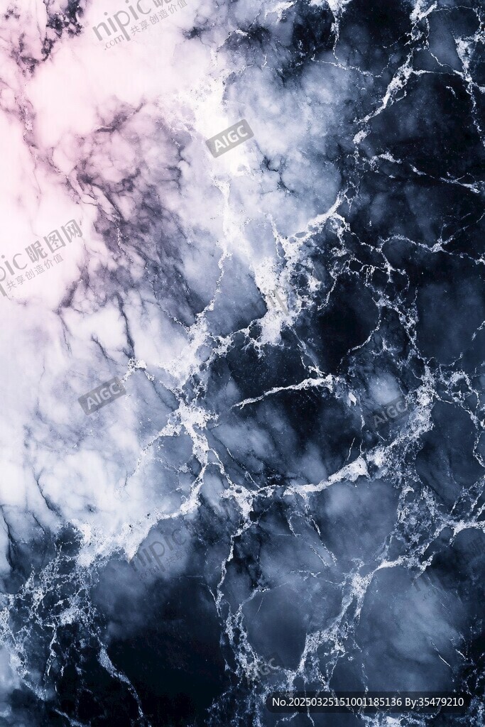 夢(mèng)幻藍(lán)粉大理石紋理背景