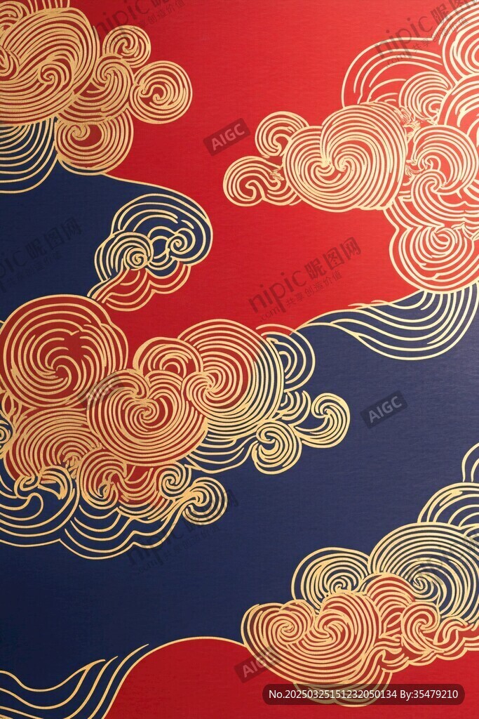 中式云紋背景圖