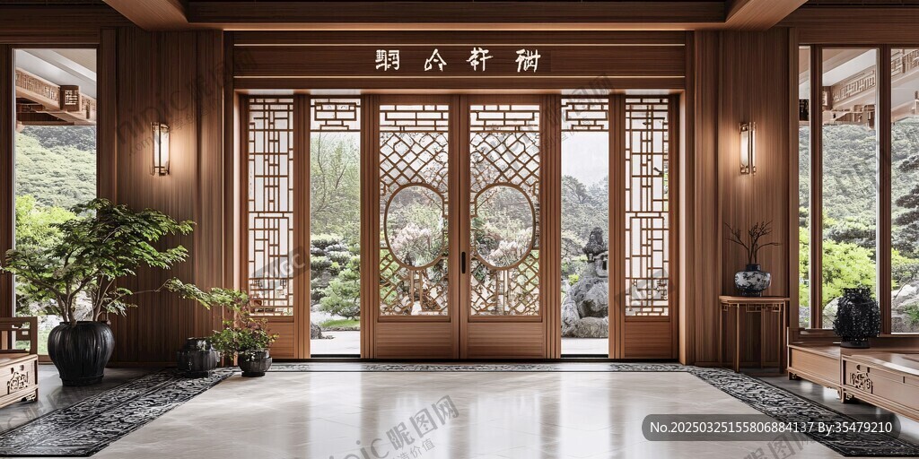 中式典雅大門 盡顯東方韻味