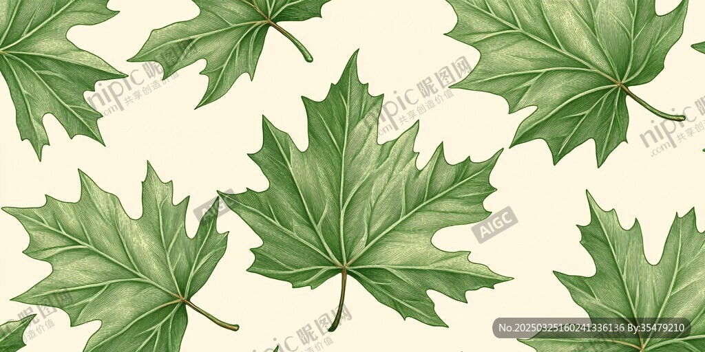 手繪楓葉圖案 清新自然風(fēng)