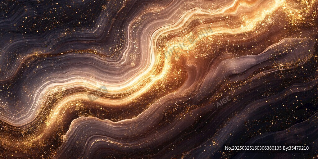 夢(mèng)幻金色流體紋理背景