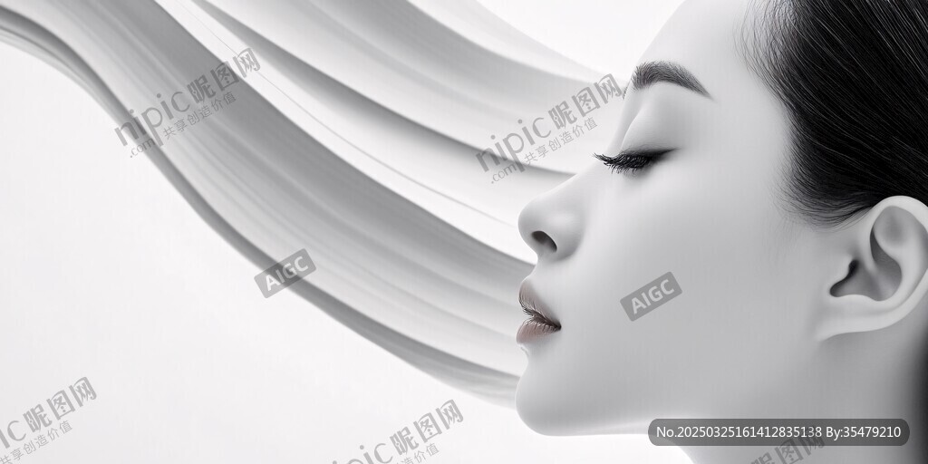 優(yōu)雅女性的靜謐側(cè)顏瞬間
