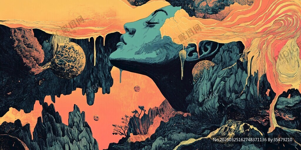 夢幻人臉與奇幻景觀交融