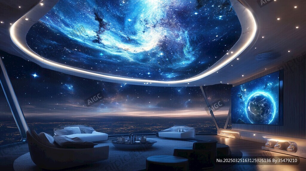 夢幻星空主題豪華室內空間
