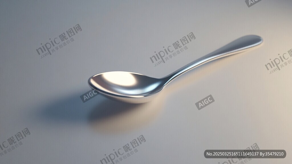 金屬湯匙特寫