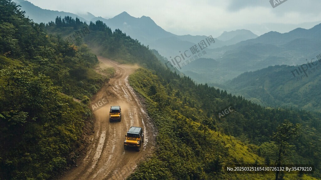 山間越野路 兩車暢行中