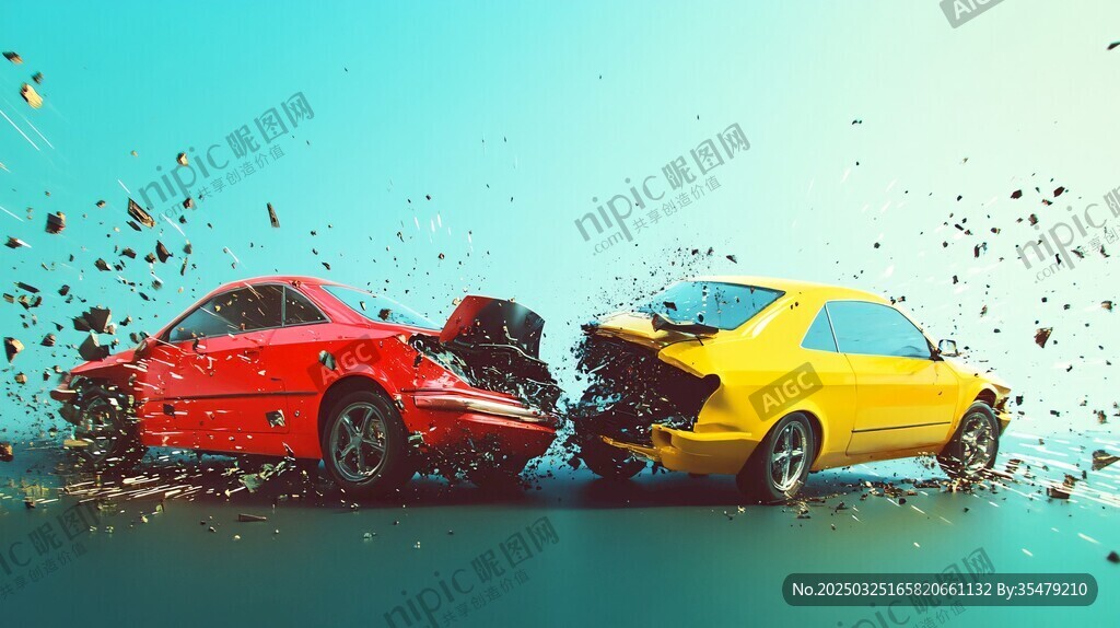 兩車相撞瞬間特效畫面