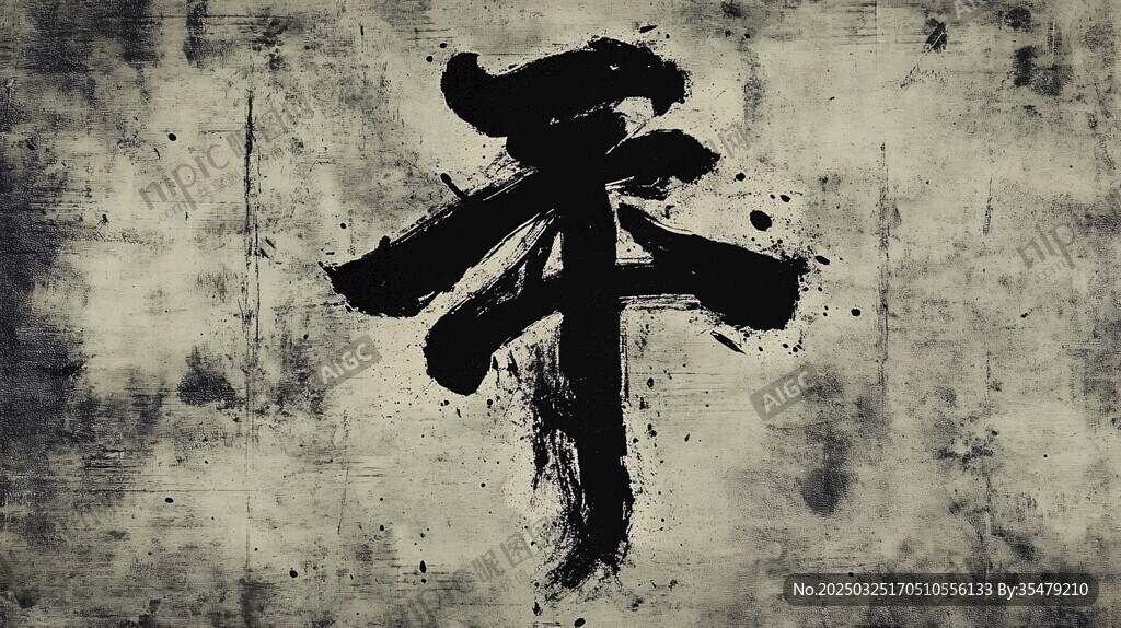 墨韻 平 字 古樸中式風