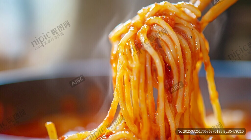 美味番茄意面誘人瞬間