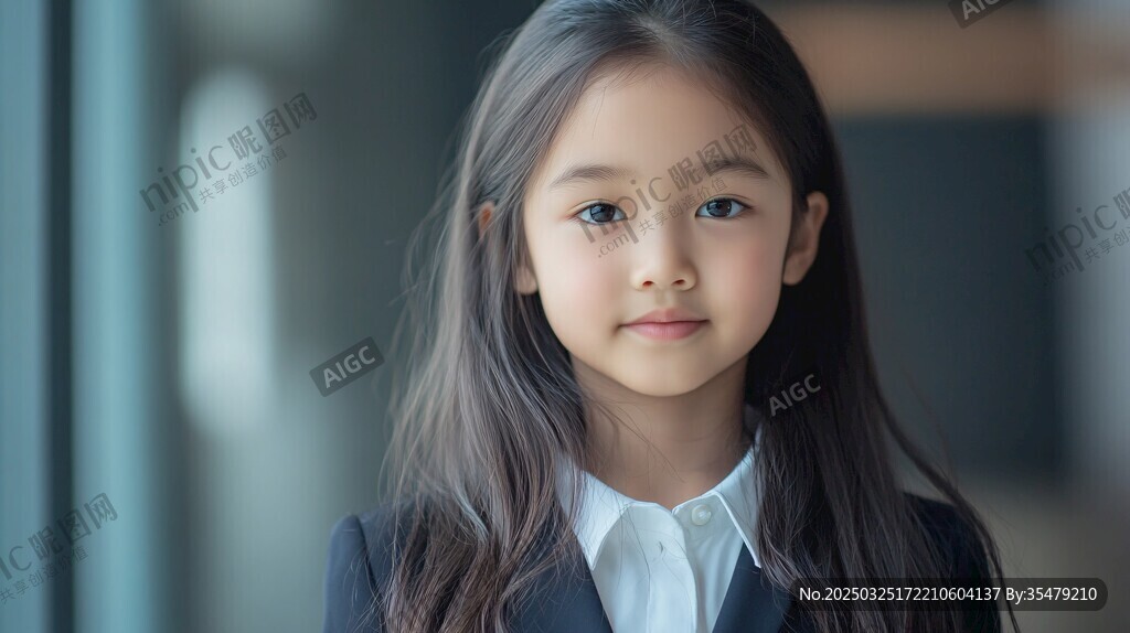可愛(ài)小女孩的職業(yè)風(fēng)形象